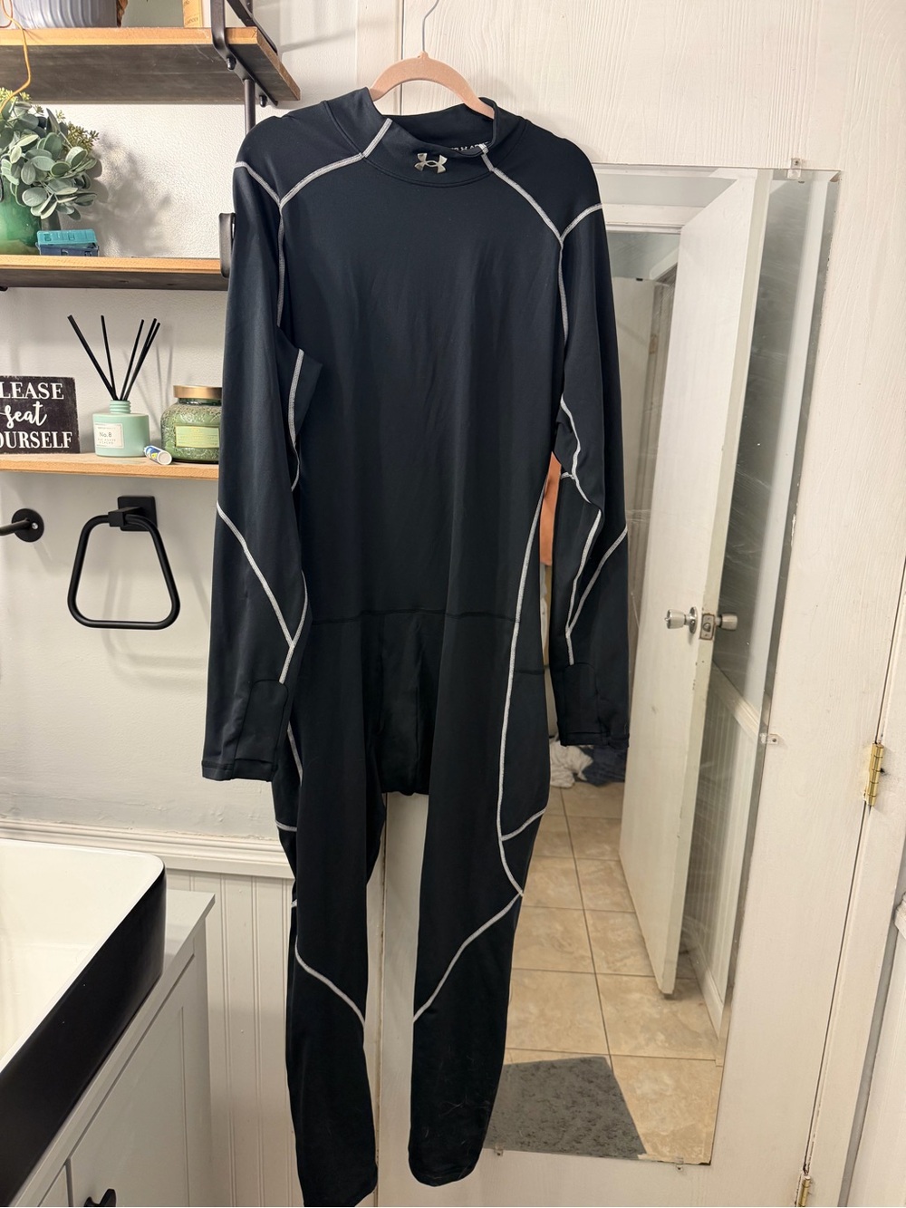 Under Armour Black Men’s Long-Sleeve Performance Coldgear Jumpsuit